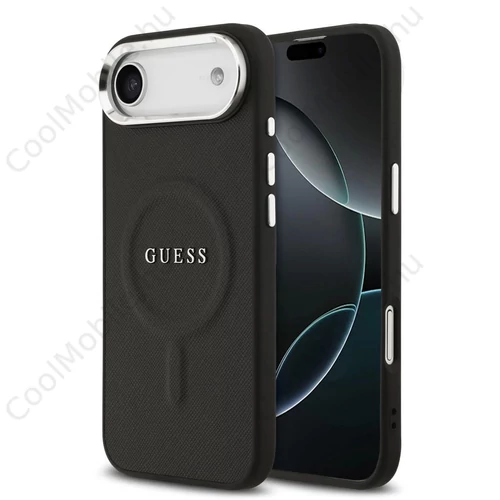 Guess PU Saffiano MagSafe tok iPhone 17 Air készülékhez fekete