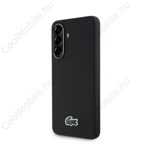 Lacoste Iconic Petit Pique Woven Logo MagSafe tok Samsung Galaxy A56 készülékhez fekete