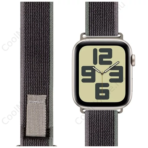 OBAL:ME textil szíj Apple Watch 42-49mm M-L készülékhez szürke/zöld