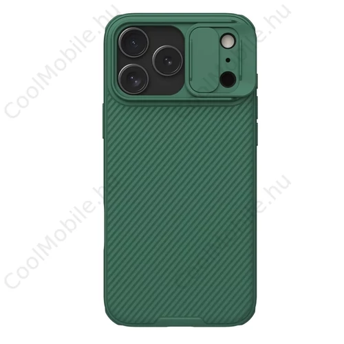 Nillkin CamShield PRO tok, Apple iPhone 17 Pro Max készülékhez, sötét zöld