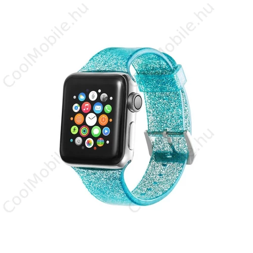 Xprotector XPRO Apple Watch csillámos szíj türkizkék 38mm / 40mm / 41mm