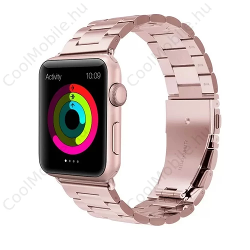 Xprotector XPRO™ Apple Watch rozsdamentes. vastag acél szíj Rose Arany. Apple Watch 38mm / 40mm / 41mm / 42mm (S10) készülékhez