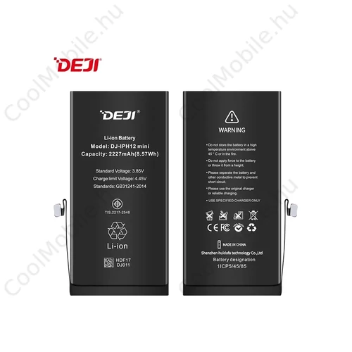 Deji iPhone 12 Mini kompatibilis akkumulátor 2227mAh