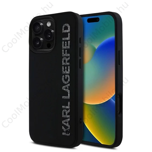 Karl Lagerfeld tok fekete KLHCP16XRBKGVCK Apple iPhone 16 Pro Max készülékhez