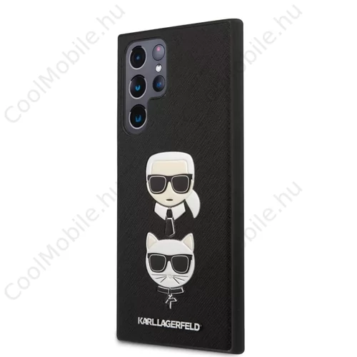 Karl Lagerfeld tok fekete (KLHCS22LSAKICKCBK) Samsung S22 Ultra készülékhez