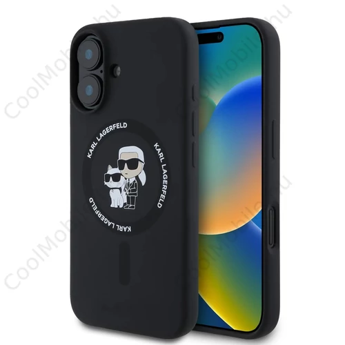 Karl Lagerfeld tok fekete KLHMP16SSCMKCRHK Apple Iphone 16 készülékhez
