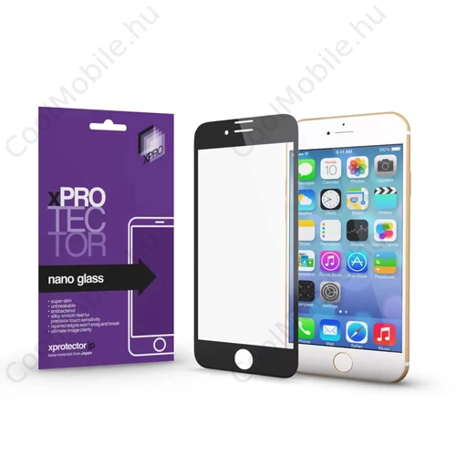 Xprotector XPRO™ Nano Glass kijelzővédő fekete kerettel Apple iPhone 7 / 8 / SE 2020 / SE 2022 készülékhez