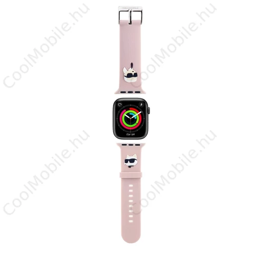 Karl Lagerfeld óraszíj pink KLAWLSLKCNP Apple Watch 42mm (S1-S3) / 44mm / 45mm / 46mm / 49mm készülékhez
