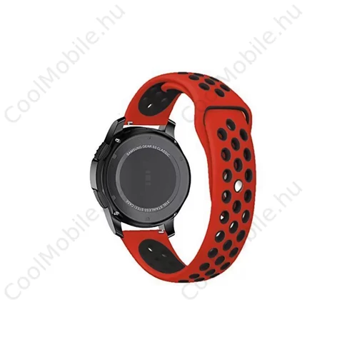Xprotector XPRO™ Samsung Galaxy Watch / Gear S3 lélegző szíj piros / fekete S méret 22mm