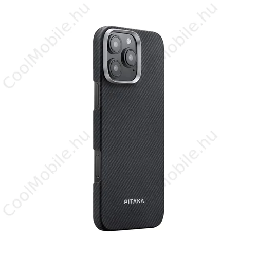Pitaka ULTRA-SLIM tok Black/Grey Twill Apple iPhone 16 Pro készülékhez - MagSafe rögzítéssel (KI1601PA)