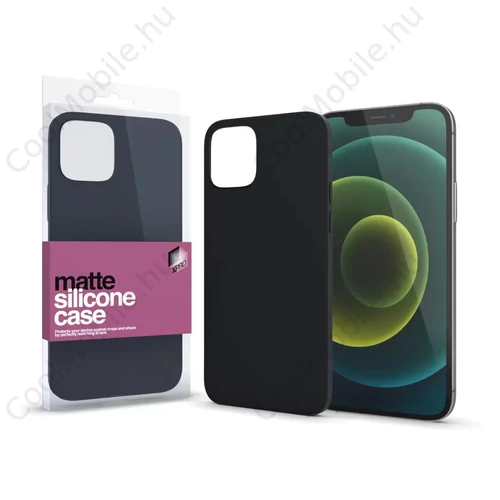 Xprotector XPRO™ Szilikon matte tok ultravékony fekete Apple iPhone 12 Pro Max készülékhez