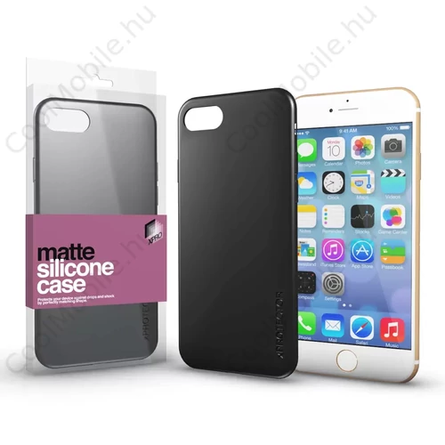 Xprotector XPRO™ Szilikon matte tok ultravékony fekete Apple iPhone 7 Plus / 8 Plus készülékhez