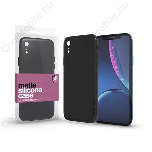 Xprotector XPRO™ Szilikon matte tok ultravékony fekete Apple iPhone Xr készülékhez