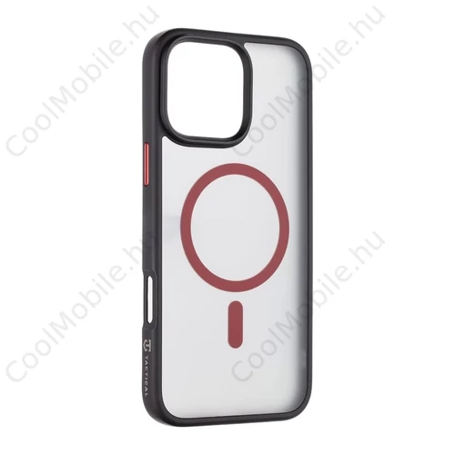 Tactical Hyperstealth 2.0 fekete/piros tok Apple iPhone 16 Pro Max készülékhez