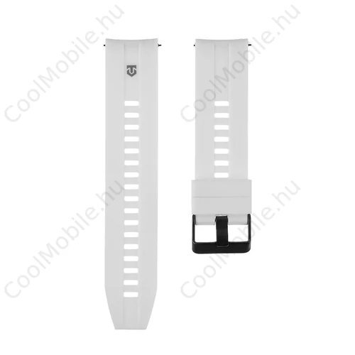 Tactical Quick Release Fehér szilikon univerzális óraszíj 20mm Samsung / Huawei / Honor / Garmin / Amazfit készülékekhez