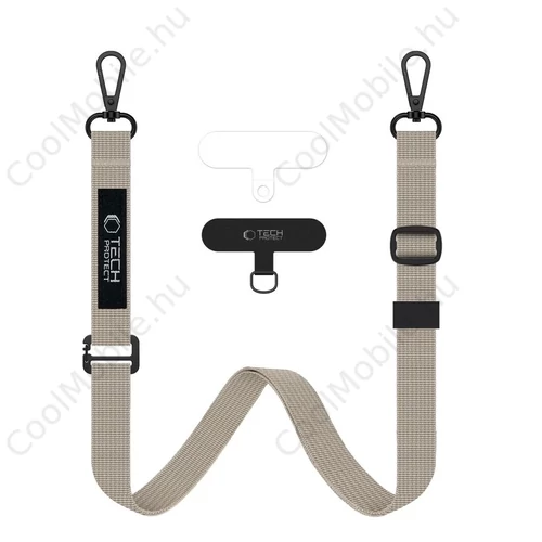Tech-Protect C6S világosbarna Crossbody pánt mobiltelefonhoz