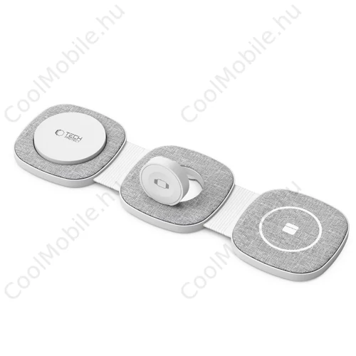 Tech-Protect A32 15W 3in1 Szürke MagSafe QI vezeték nélküli töltőállomás