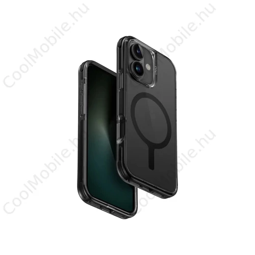 UNIQ Hybrid MagClick Charging Combat tok Apple Iphone 16 készülékhez - carbon black