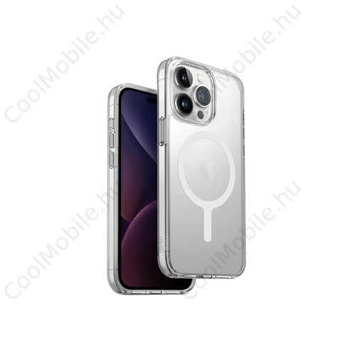 UNIQ Hybrid MagClick Charging Lifepro Xtreme tok Apple Iphone 15 Pro készülékhez - dove frost clear