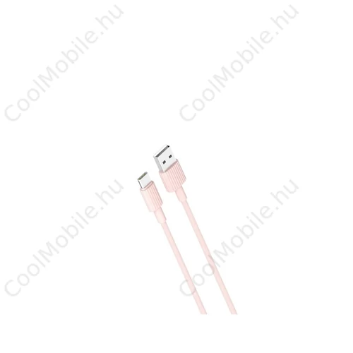 XO NB156 kábel USB-A - USB-C 1,0 m 2,4A pink