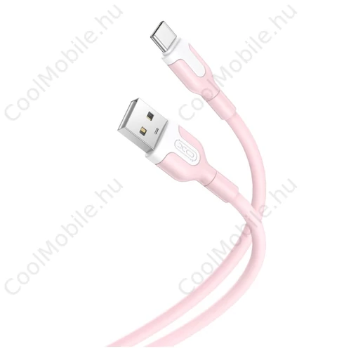 XO NB212 kábel USB / USB-C 1M 2.1A pink