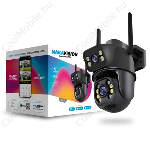 Xprotector NAKAVISION by XPRO™ C1 Okos IP kamera - FEKETE