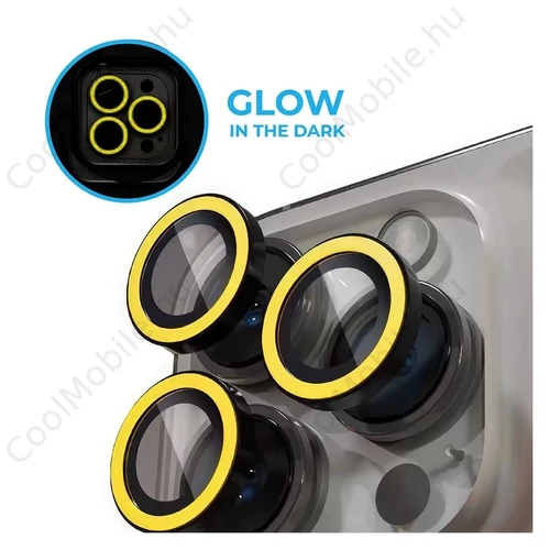 Xprotector XPRO™ Luminous Prémium Kameravédő Üveg Apple iPhone 16 Pro / Apple iPhone 16 Pro Max készülékhez - Narancs