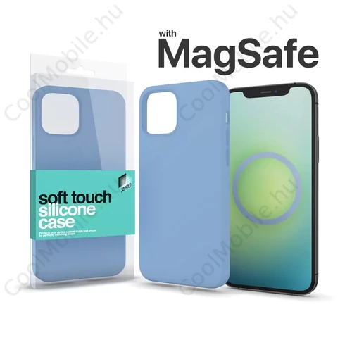 Xprotector XPRO™ MagSafe rögzítésű Soft Touch Szilikon tok Apple Iphone 15 Pro készülékhez - világoskék