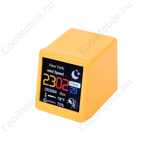 Xprotector XPRO™ Mini Smart WIFI Időjárásjelző Óra – 3.5x4.5 cm – Okos Asztali Időmérő Animált Ikonokkal