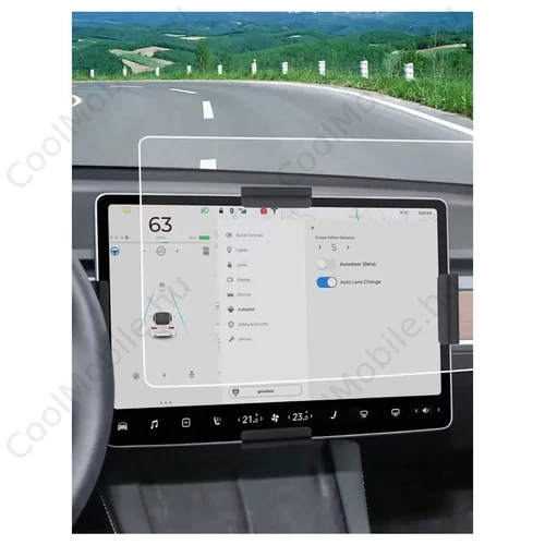 Xprotector XPRO Tempered Glass 0.33mm kijelzővédő üveg / üvegfólia felhelyező applikátorral Tesla 3 / Y modellhez