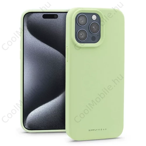Apple iPhone 15 Pro Max szilikon hátlap - Roar Cloud Skin - zöld