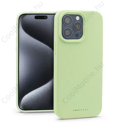 Apple iPhone 15 Pro szilikon hátlap - Roar Cloud Skin - zöld