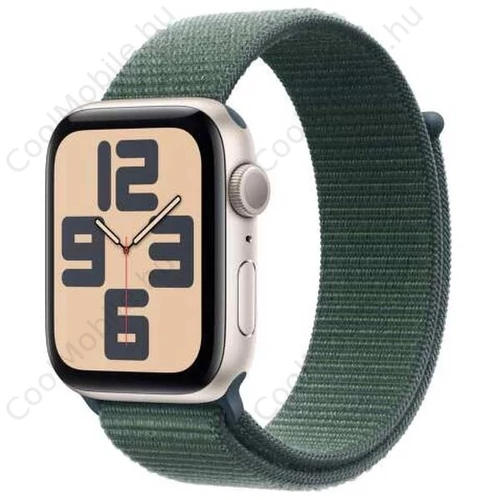 Apple Watch SE (2024) GPS 44mm fekete alumínium tok, fekete sportszíj S/M