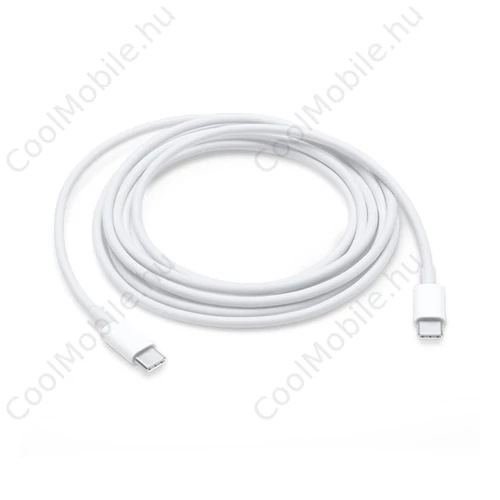 Apple Type-C / Type-C töltő- és adatkábel, MLL82ZM/A, 2m, fehér, Retail dobozos