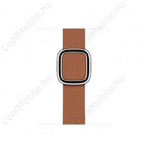 Apple Watch 38/40mm bőr szíj modern csattal, S méretű, vöröses barna