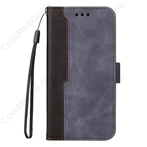 Apple Wooze Colour Wallet iPhone 16 Pro Max oldalra nyíló tok, stand, kártyatartóval, kézpánttal, szürke