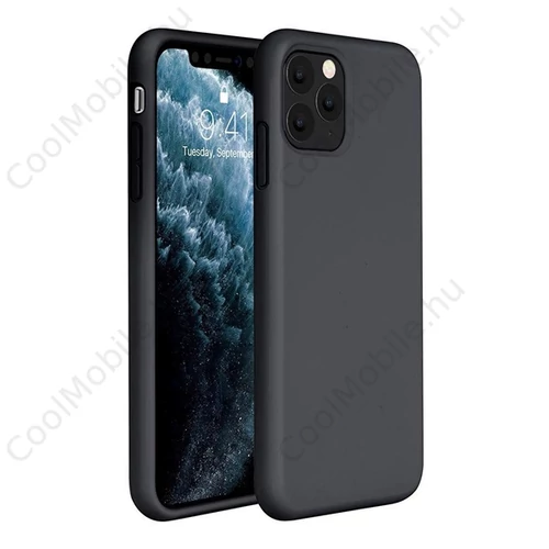 Apple Wooze Liquid Silica Gel iPhone 16 Plus szilikon tok, fekete