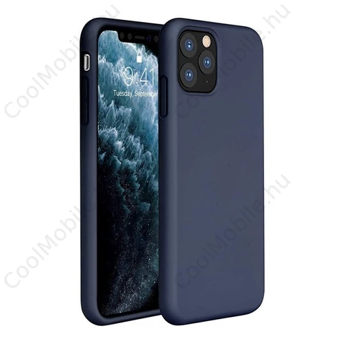 Apple Wooze Liquid Silica Gel iPhone 16 Pro Max szilikon tok, sötétkék