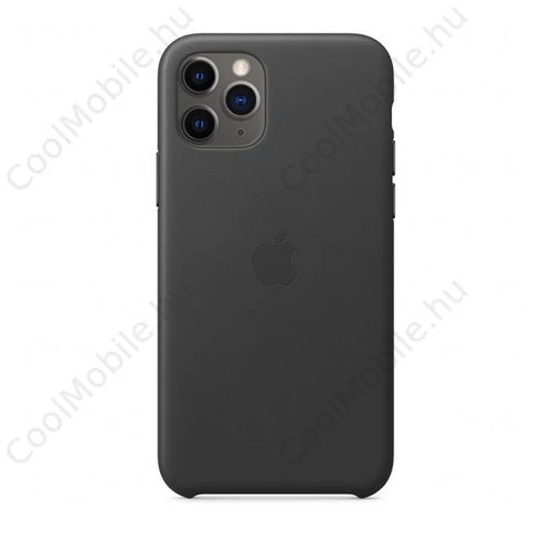 Apple iPhone 11 Pro gyári bőr tok, fekete, MWYE2ZM/A