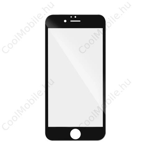 Apple iPhone 7 Plus/8 Plus, 5D Full Glue hajlított tempered glass kijelzővédő üvegfólia, fekete