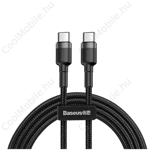Baseus Cafule Type-C gyorstöltő töltő- és adatkábel, 2m, szürke-fekete