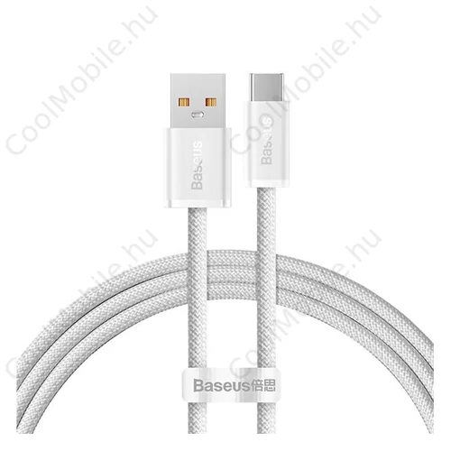 Baseus Dynamic USB / Type-C gyorstöltő töltő- és adatkábel, 100W, 1m, fehér