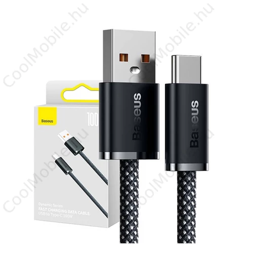 Baseus Dynamic USB / Type-C gyorstöltő töltő- és adatkábel, 100W, 1m, szürke