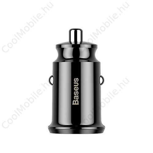 Baseus Grain autós szivargyújtó töltő 2xUSB 5V 3.1A, fekete