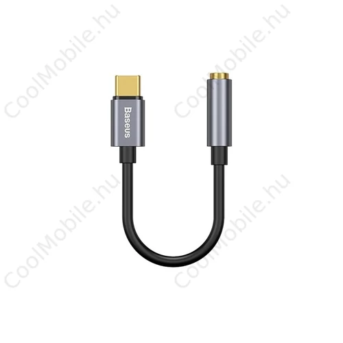 Baseus L54 USB Type-C audioadapter + 3,5 mm-es mini jack csatlakozó, szürke