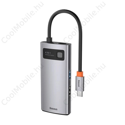Baseus Metal Gleam Type-C Hub, 4-in-1 Type-C, USB2.0, USB3.0, HDMI