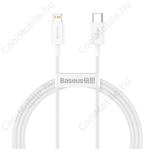 Baseus Superior Series Type-C / Lightning töltő- és adatkábel, 20W, PD, 1m, fehér