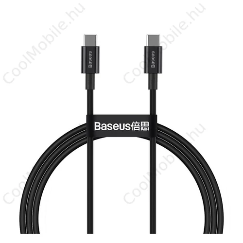 Baseus Superior Type-C - Type-C gyorstöltő adatkábel, 1m, fekete