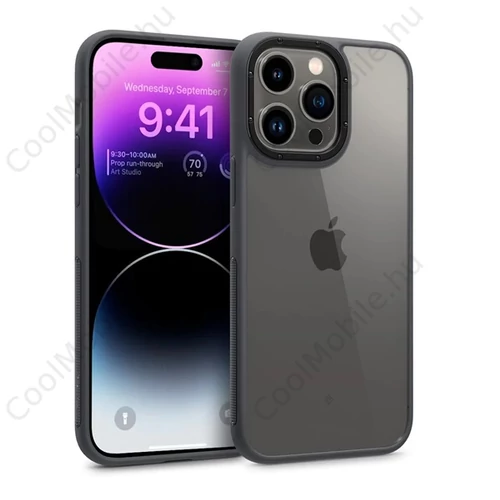 Caseology Skyfall Apple iPhone 14 Pro Max Matte Black tok, fekete