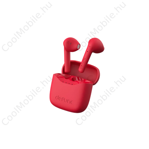 DeFunc TRUE Lite vezeték nélküli sztereó bluetooth fülhallgató, piros